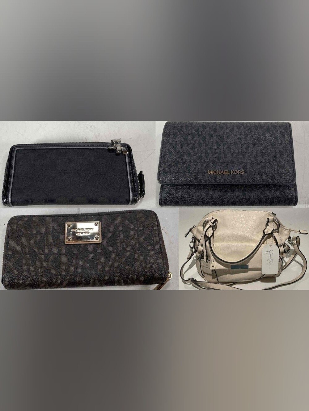 Coach Michael Kors Jessica Simpson Wallet Handbag Purse 4 Piece Designer Lot